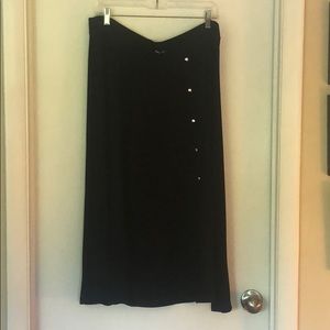 Black ASOS Curve US Size 20 Skirt with Buttons